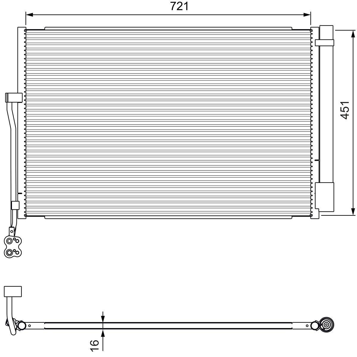 Valeo 814379 Kondensator, Klimaanlage