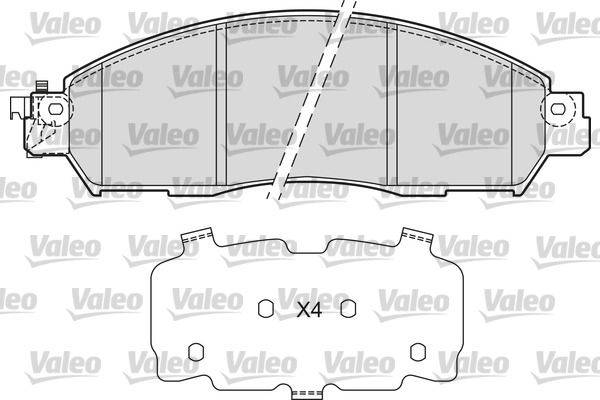 Valeo 601680 Bremsbelagsatz, Scheibenbremse