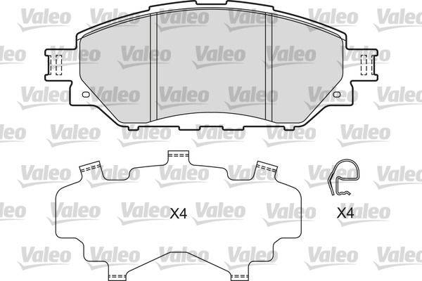 Valeo 601681 Bremsbelagsatz, Scheibenbremse