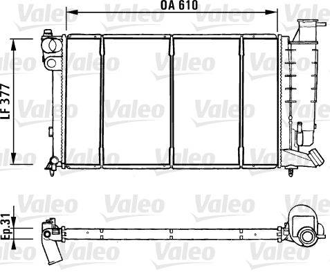 Valeo 731181 Kühler, Motorkühlung