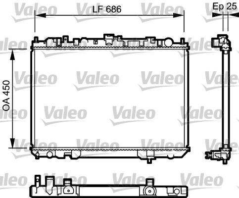 Valeo 735081 Kühler, Motorkühlung