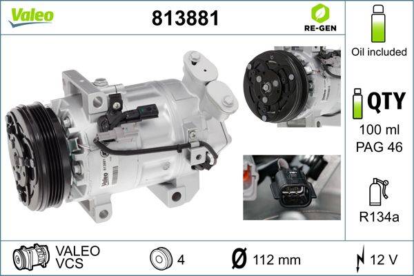 Valeo 813881 Kompressor, Klimaanlage