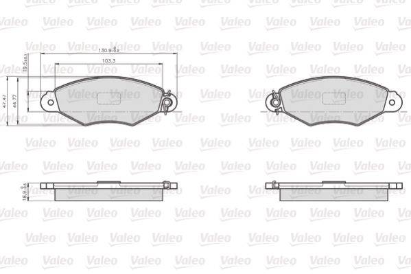 Valeo 872981 Bremsbelagsatz, Scheibenbremse