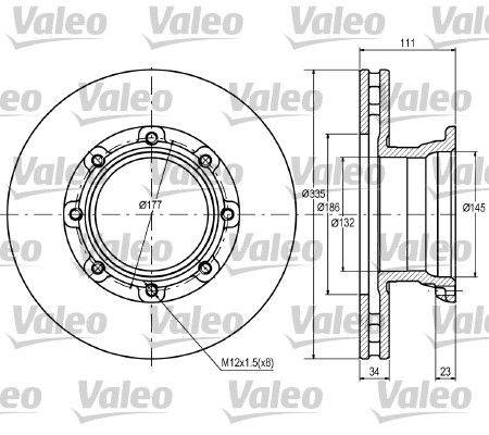Valeo 187082 Bremsscheibe