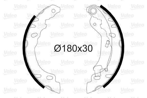 Valeo 564082 Bremsbackensatz