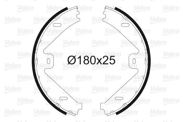 Valeo 564182 Bremsbackensatz, Feststellbremse