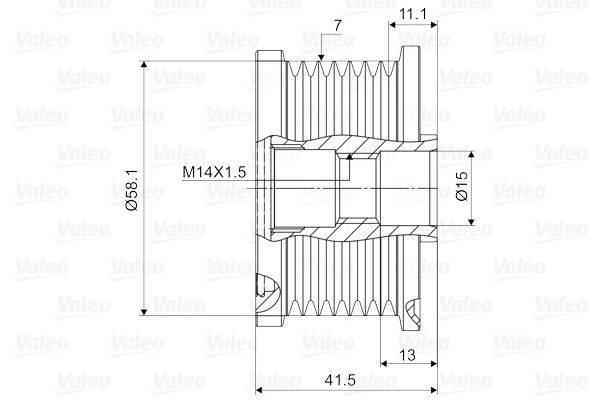 Valeo 588082 Generatorfreilauf