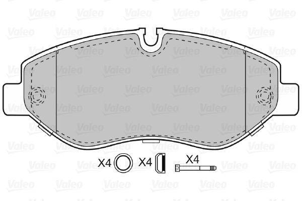 Valeo 598882 Bremsbelagsatz, Scheibenbremse