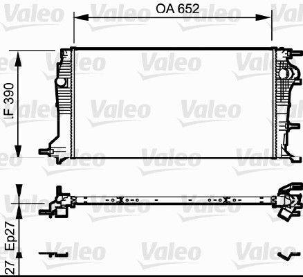 Valeo 735182 Kühler, Motorkühlung