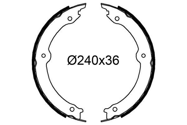 Valeo 564283 Bremsbackensatz