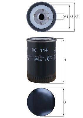 Mahle OC114 Ölfilter