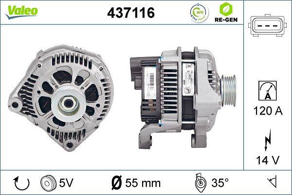 Valeo 437116 Generator