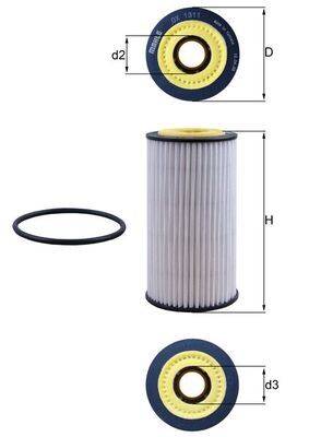 Mahle OX1311D Ölfilter