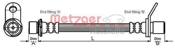 Metzger 4110012 Bremsschlauch