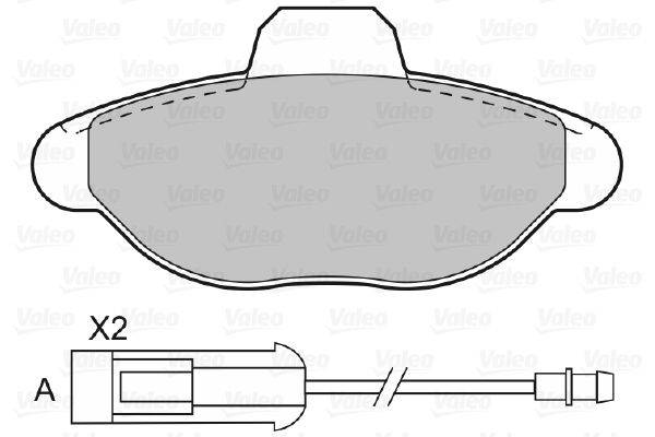 Valeo 601021 Bremsbelagsatz, Scheibenbremse