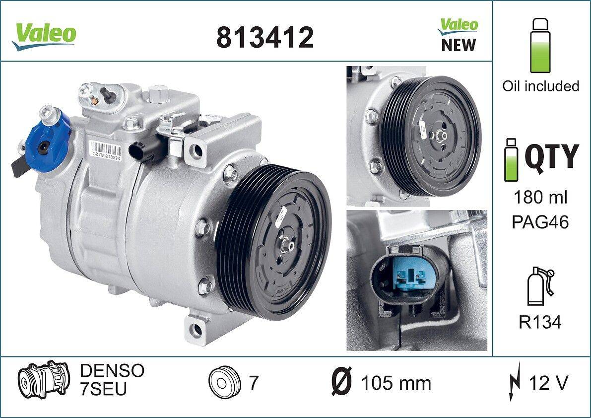 Valeo 813412 Kompressor, Klimaanlage