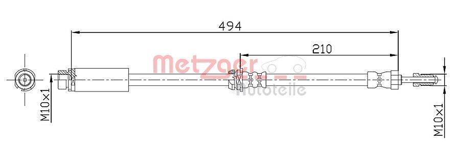Metzger 4112313 Bremsschlauch