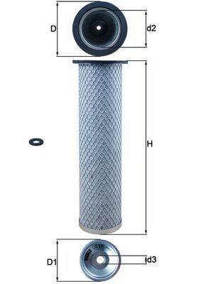 Mahle LXS214 Sekundärluftfilter