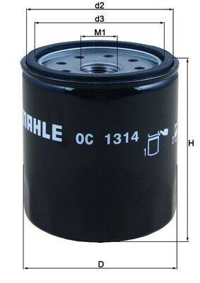 Mahle OC1314 Ölfilter