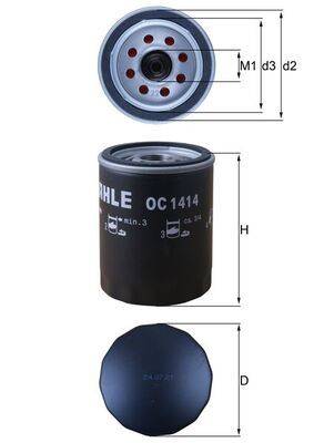 Mahle OC1414 Ölfilter