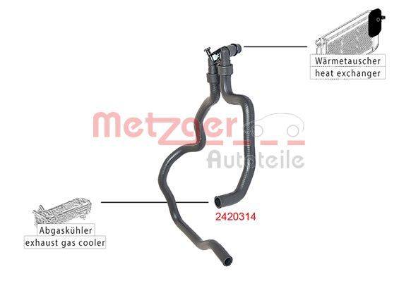 Metzger 2420314 Kühlerschlauch