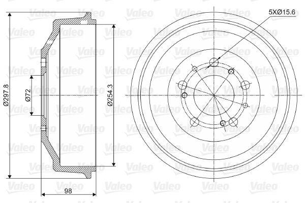 Valeo 237014 Bremstrommel