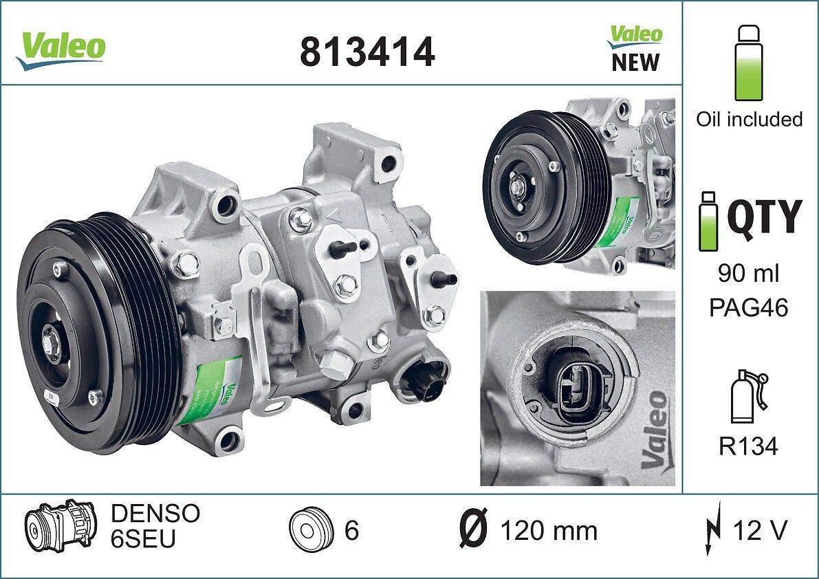 Valeo 813414 Kompressor, Klimaanlage