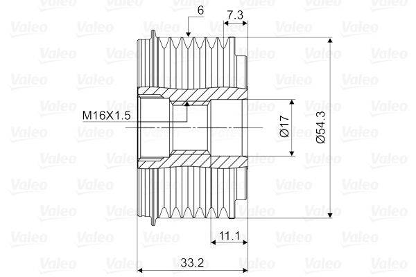 Valeo 588015 Generatorfreilauf