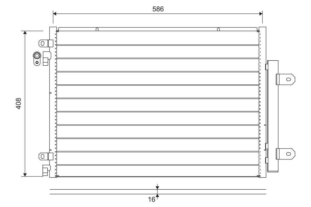 Valeo 822715 Kondensator, Klimaanlage