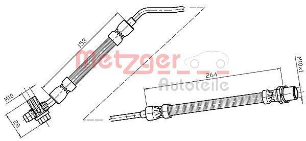 Metzger 4116216 Bremsschlauch
