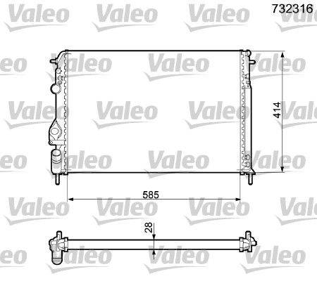 Valeo 732316 Kühler, Motorkühlung