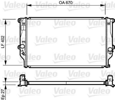 Valeo 735216 Kühler, Motorkühlung