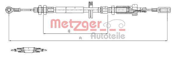 Metzger 1171.7 Seilzug, Feststellbremse