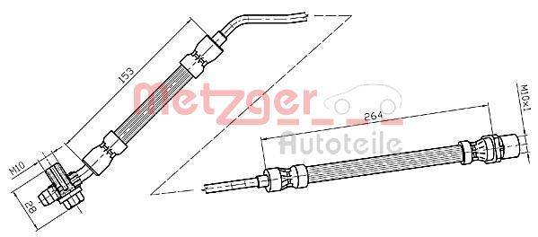 Metzger 4116217 Bremsschlauch
