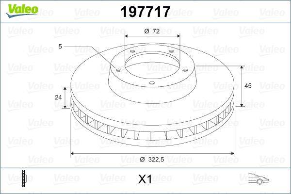 Valeo 197717 Bremsscheibe