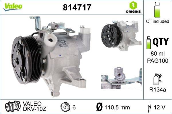 Valeo 814717 Kompressor, Klimaanlage