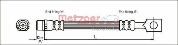 Metzger 4112818 Bremsschlauch