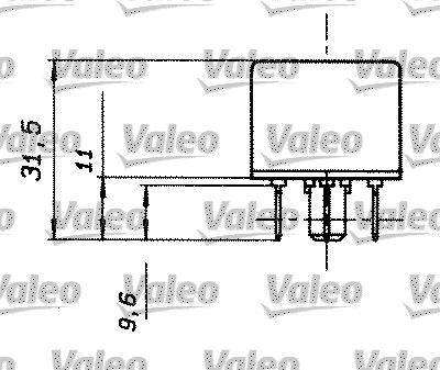 Valeo 643818 Relais, Arbeitsstrom