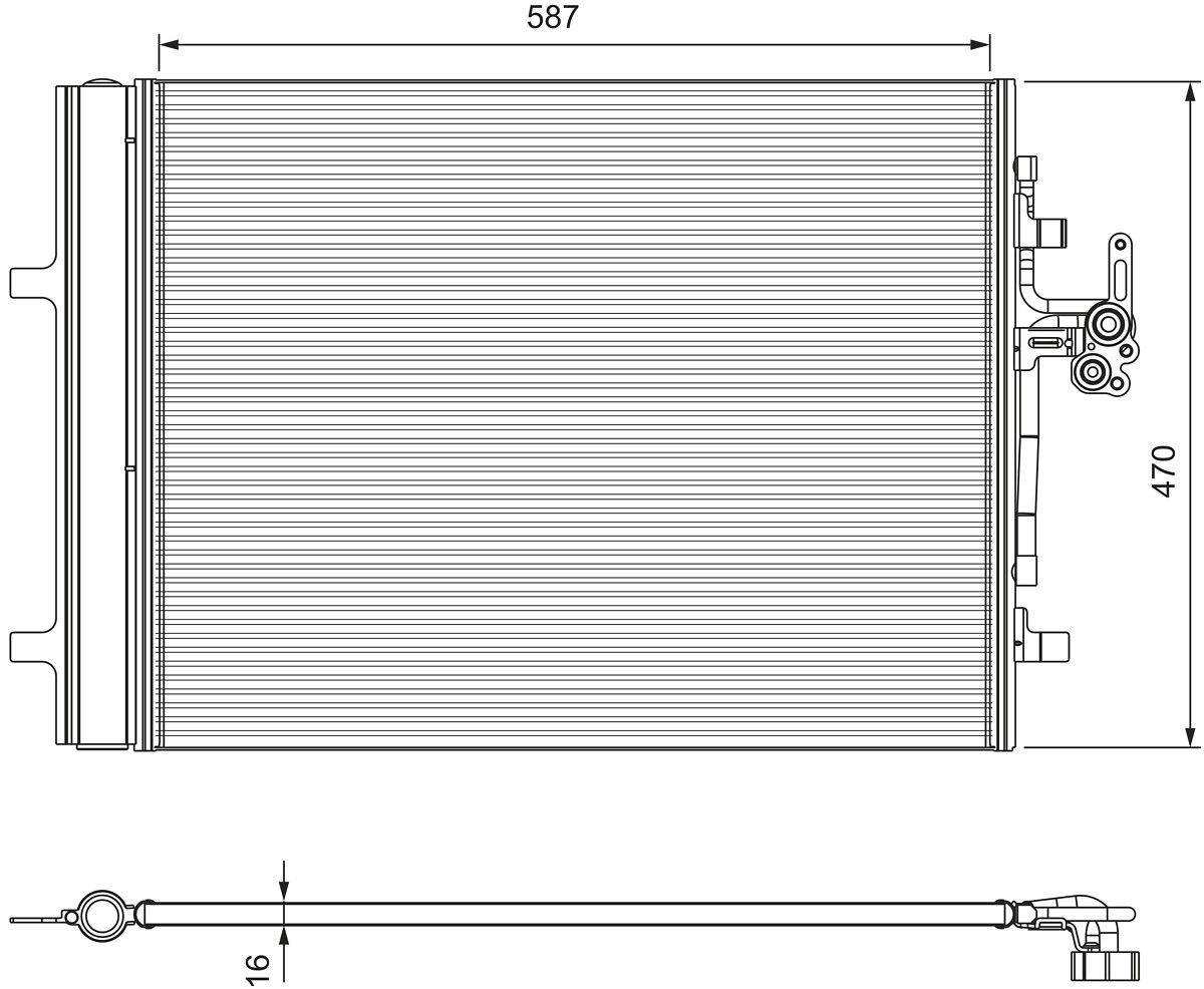 Valeo 814318 Kondensator, Klimaanlage