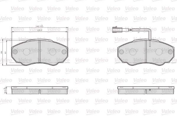 Valeo 872918 Bremsbelagsatz, Scheibenbremse