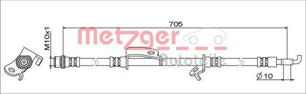 Metzger 4111519 Bremsschlauch