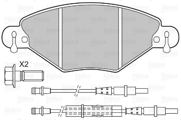 Valeo 598419 Bremsbelagsatz, Scheibenbremse