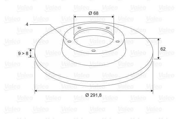 Valeo 197520 Bremsscheibe