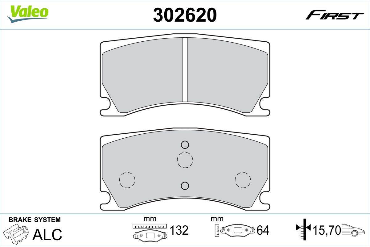 Valeo 302620 Bremsbelagsatz, Scheibenbremse