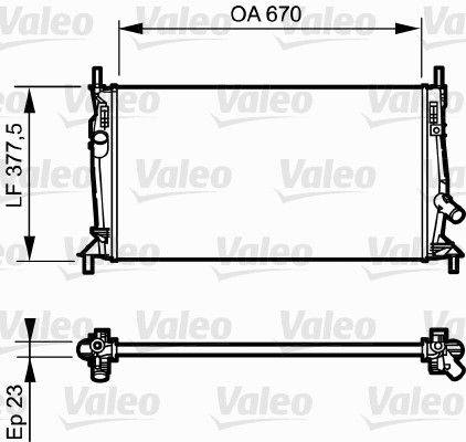 Valeo 734320 Kühler, Motorkühlung
