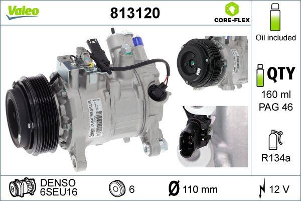 Valeo 813120 Kompressor, Klimaanlage