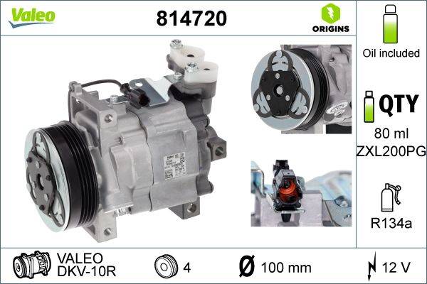 Valeo 814720 Kompressor, Klimaanlage