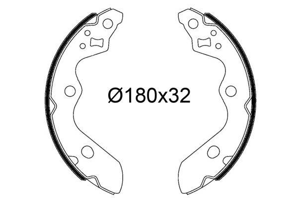 Valeo 564321 Bremsbackensatz