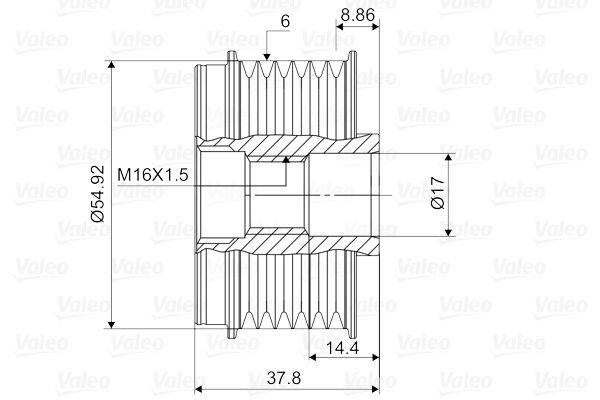 Valeo 588121 Generatorfreilauf