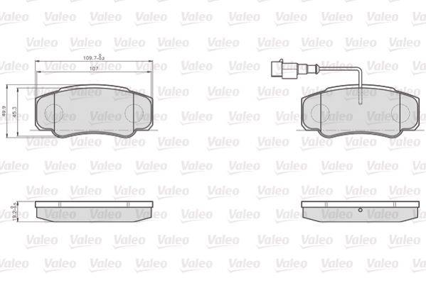 Valeo 872921 Bremsbelagsatz, Scheibenbremse